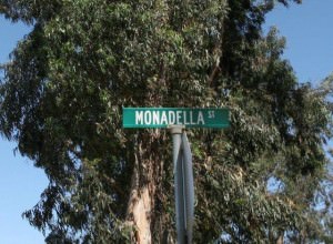 Knollwood at Callender Arroyo Grande Monadella Street Sign