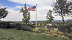720 Wild Oats Way Templeton California Ca 93465 October 16th 2019 American Flag looking over Vineyard